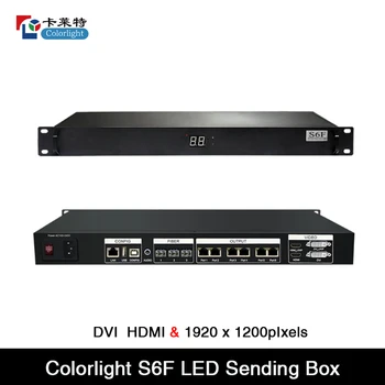 Отправляющая карта Colorlight S6F, 6 мрежови портове, външен публикуване касета, led контролер с резолюция от 2,3 милиона пиксела